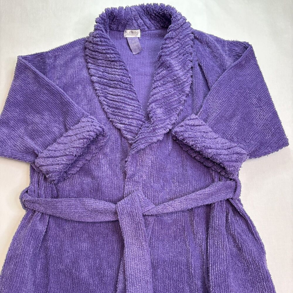Adonna Bathrobe Purple Belted Womens Medium, Chest 46"